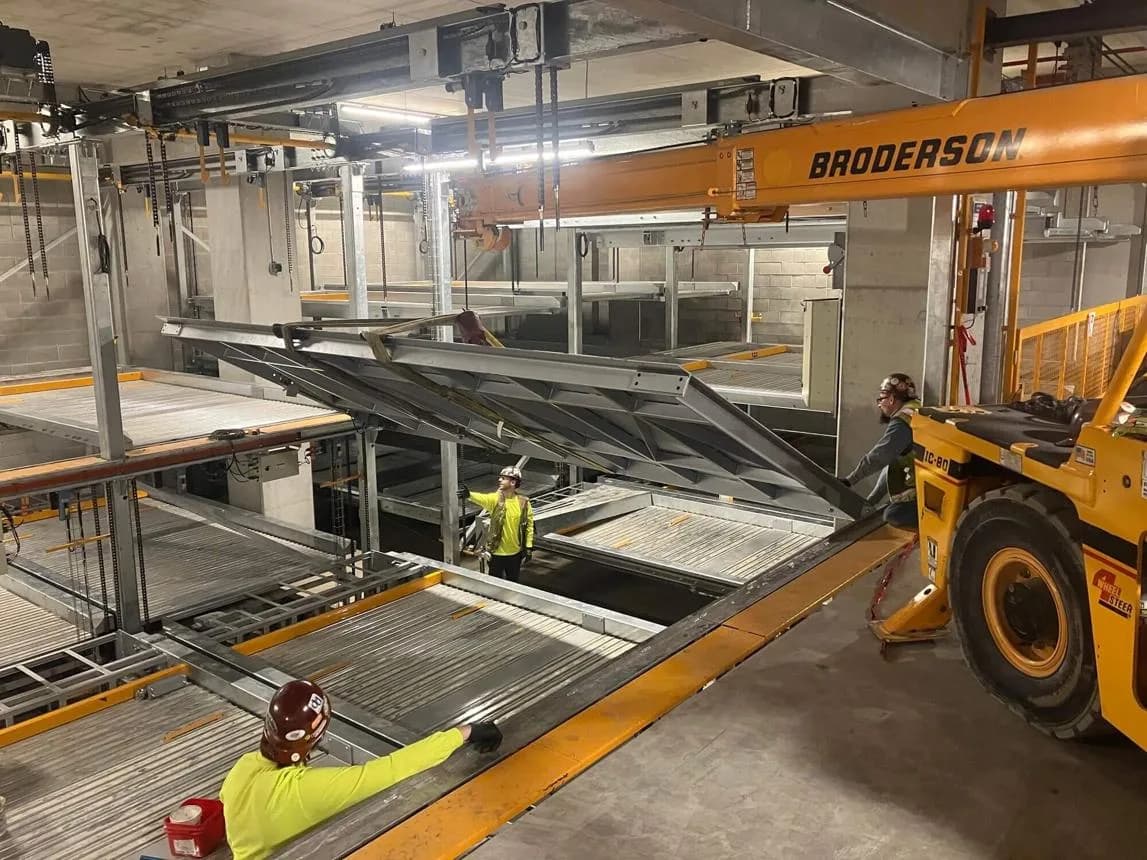 STACKX MULTIPARK mechanical parking structure installed on site